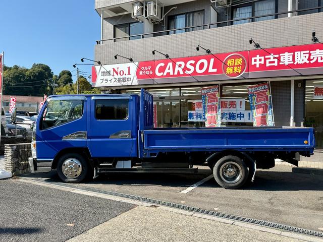 キャンター 　ダブルキャブ　６ｍロング　積載量２トン　５ＭＴ　６人乗　ディーゼル　ＦＥ７２ＤＥ　原動機４Ｍ５０　長さ６０４幅１８９高さ２０８　カスタム　左電動格納ミラー　ＥＴＣ（2枚目）