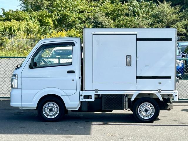 キャリイトラック 4WD 低温冷蔵冷凍車 -20℃設定 キャリイ食品シリーズ サーモキング冷凍機 片側スライドドア リヤロックロッド扉 キーレス PW バックカメラ ETC 助手席エアバッグ ABS 90度ストッパー 保冷カーテン 樹脂製スノコ 庫内ライト(10枚目)