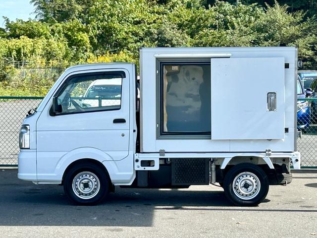 キャリイトラック 4WD 低温冷蔵冷凍車 -20℃設定 キャリイ食品シリーズ サーモキング冷凍機 片側スライドドア リヤロックロッド扉 キーレス PW バックカメラ ETC 助手席エアバッグ ABS 90度ストッパー 保冷カーテン 樹脂製スノコ 庫内ライト(11枚目)