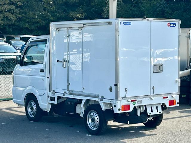 キャリイトラック 中温冷蔵冷凍車 -5℃設定 菱重コールドチェーン2コンプ仕様 菱重コールドチェーン冷凍機 2コンプレッサー仕様 片側スライドドア リヤワンタッチ扉 ETC 助手席エアバッグ ABS 90度ストッパー 樹脂製スノコ 庫内ライト 荷箱カギ(15枚目)