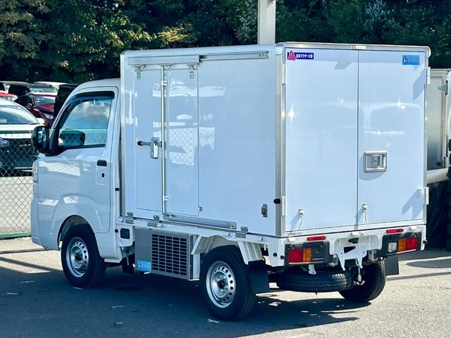 ハイゼットトラック スタンバイ付き冷蔵冷凍車 中温-5℃設定 2コンプ仕様 エレクール 2コンプレッサー仕様 片側スライドドア 外部電源用スタンバイケーブル スマートキー スマートアシスト プッシュスタート PW 障害物センサー 電動格納ミラー 左右90度ストッパー(15枚目)