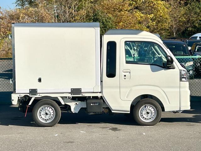 ハイゼットトラック ジャンボエクストラ 4WD 低温冷蔵冷凍車 -25℃設定 日章冷凍2コンプレッサー冷凍機 薄型エバポレータ 片側ドア リヤロックロッド扉 スマートキー PW スマアシ 電動格納ミラー 障害物センサー レーンキープアシスト(12枚目)