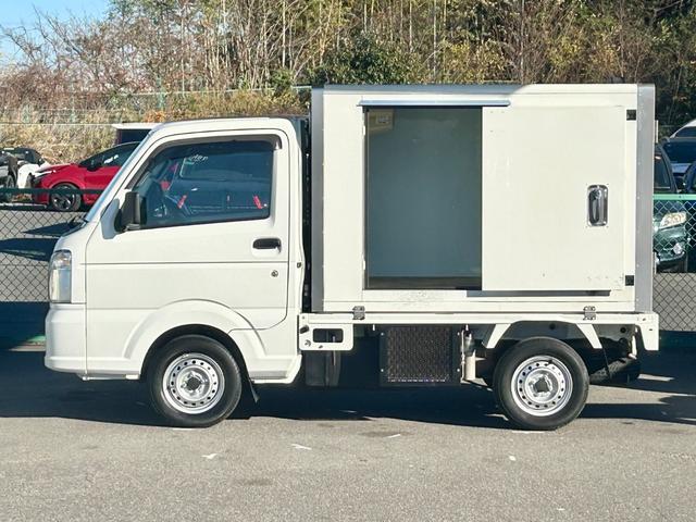 キャリイトラック 冷蔵冷凍車 中温‐5℃設定 キャリイ食品シリーズ スズキ純正 キャリイ食品シリーズ 片側スライドドア リヤワンタッチ扉 キーレス パワーウィンドウ ETC 助手席エアバッグ ABS スノコ 庫内ライト 荷箱カギ(11枚目)