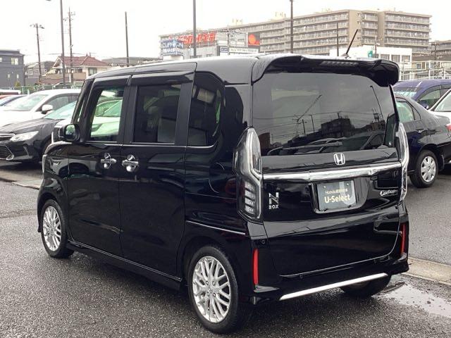N-BOXカスタム Lターボ 禁煙車 ワンオーナー 点検パック当社実施済み 純正ナビ ミュージックサーバー Bluetooth USB フルセグ リアカメラ ETC パドルシフト 両側電動ドア サイドカーテンエアバッグ 1オーナー(43枚目)