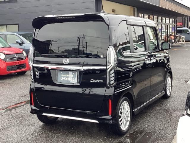 N-BOXカスタム Lターボ 禁煙車 ワンオーナー 点検パック当社実施済み 純正ナビ ミュージックサーバー Bluetooth USB フルセグ リアカメラ ETC パドルシフト 両側電動ドア サイドカーテンエアバッグ 1オーナー(45枚目)