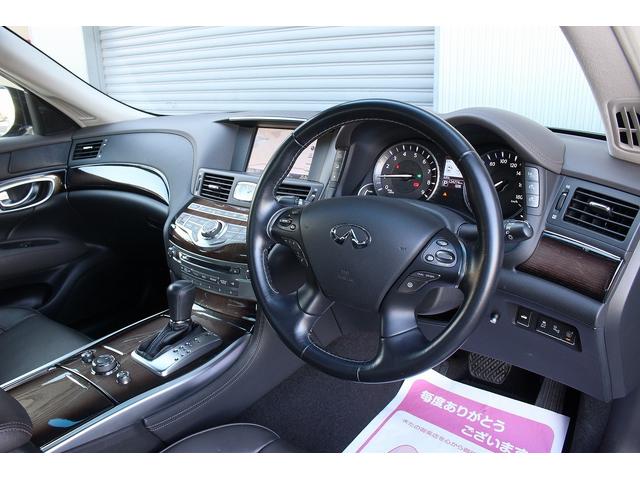 フーガハイブリッド VIP 後期型 メーカーナビ アラウンドビューモニター 茶革電動/オットマン/シートヒーター/エアシート レーダークルーズ 純正18インチAW エマージェンシーブレーキ 障害物センサー ドラレコ ETC(6枚目)