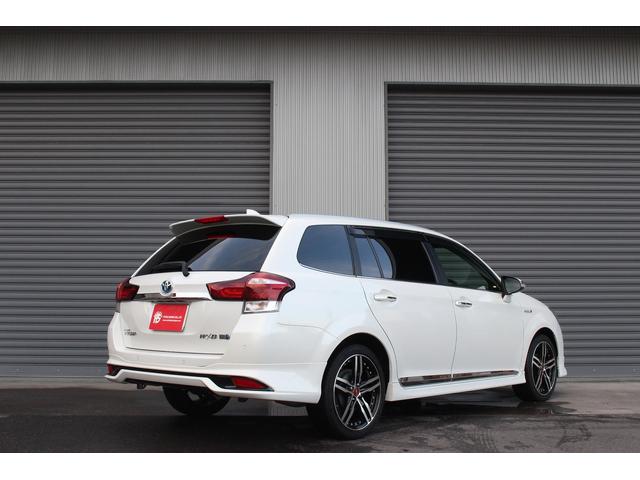 カローラフィールダー ハイブリッドG ダブルバイビー 後期 モデリスタフロント/サイド/リアエアロ トヨタセーフティセンス LEDヘッドライト 社外17インチアルミ 社外ナビ バックカメラ フルセグTV Bluetooth ハーフレザー シートヒーター(3枚目)