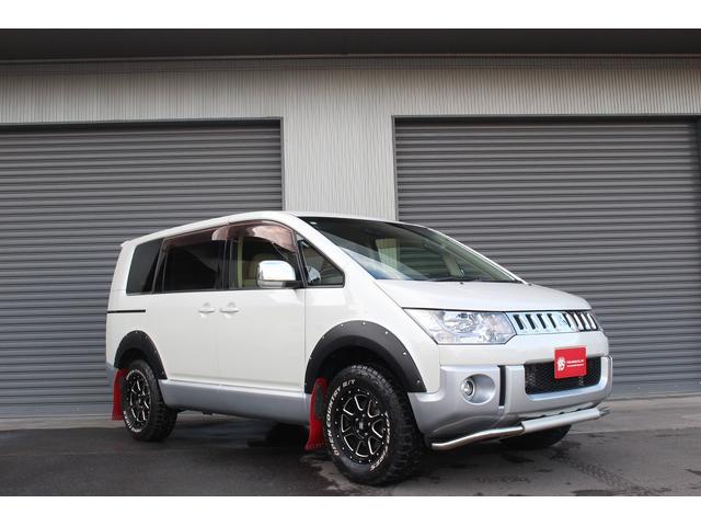 デリカD:5 D パワーパッケージ 1オーナー フロント/リアガードバー JAOSマッドフラップ オーバーフェンダー 社外マフラー 電動ステップ 社外16インチAW 両側パワースライドドア 社外ナビ バックカメラ フルセグ シートヒータ(2枚目)