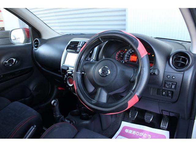 マーチ ニスモ　Ｓ　５ＭＴ　ＬＥＤヘッドライト　純正ナビ　フルセグＴＶ　Ｂｌｕｅｔｏｏｔｈ接続　ＵＳＢ接続　ＥＴＣ　スマートキー　純正サス／ショックアブソーバー　　純正１６インチホイール（6枚目）