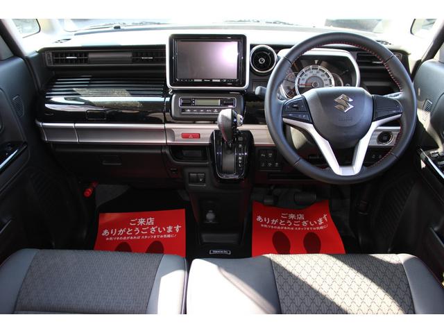 スペーシアカスタム ハイブリッドＸＳ　全国対応２年保証付　車検整備付　衝突軽減ブレーキ　ナビＴＶバックモニター　両側パワースライドドア　スマートキー　Ｂｌｕｅｔｏｏｔｈ　シートヒーター　アイドリングストップ　ハーフレザー　２トーンカラー（2枚目）