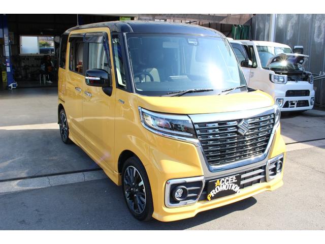 スペーシアカスタム ハイブリッドＸＳ　全国対応２年保証付　車検整備付　衝突軽減ブレーキ　ナビＴＶバックモニター　両側パワースライドドア　スマートキー　Ｂｌｕｅｔｏｏｔｈ　シートヒーター　アイドリングストップ　ハーフレザー　２トーンカラー（35枚目）