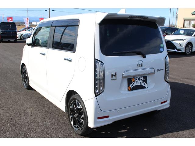 Ｎ－ＷＧＮカスタム Ｌ・ターボホンダセンシング　車検整備付　衝突軽減ブレーキ　ナビ　ＴＶ　バックモニター　スマートキーＢｌｕｅｔｏｏｔｈ　オートリトラミラーＬＥＤヘッドライト　純正アルミホイール　コーナーセンサー　ハーフレザー　ターボ　パドルシフト（34枚目）