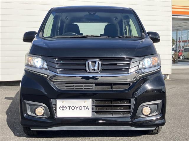 Ｎ－ＷＧＮカスタム Ｇ・ターボパッケージ　衝突被害軽減装置　盗難防止装置　リヤカメラ　オートエアコン　スマートキー　カーテンエアバック　横滑り防止　ＰＳ　アルミ　ＡＢＳ　ナビＴＶ　キーレス　ワンセグＴＶ　フルタイム４ＷＤ　メモリーインターナビ（2枚目）