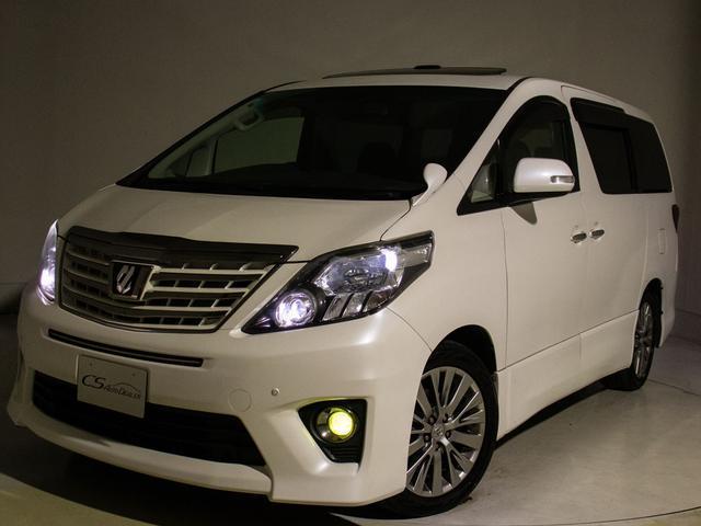 アルファード ２４０Ｓ　タイプゴールド　（禁煙車）（特注デニムシートカバー）（サンルーフ）（後席モニター）両側自動ドア／パワーバックドア／純正ＨＤＤナビ／バックカメラ／Ｂｌｕ－ｒａｙ再生／クルーズコントロール／（13枚目）