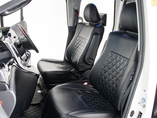 アルファード ２４０Ｓ　プライムセレクションＩＩ　（禁煙車）（アルパインＢＩＧ－Ｘ１０型ナビ）（後席モニター）（黒革調シートカバー）両側自動ドア／パワーバックドア／バックカメラ／車高調／クリアランスソナー／コンビハンドル／ビルトインＥＴＣ／（27枚目）