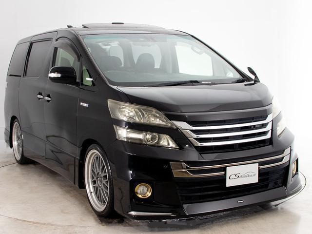 ヴェルファイアハイブリッド ＺＲ　Ｇエディション　（サンルーフ）（モデリスタフルエアロ）（社外２０インチアルミ＆車高調）（黒本革）エグゼクティブシート／純正ＨＤＤナビ／後席モニター／両側自動ドア／パワーバックドア／クルーズコントロール／ＡＣ１００Ｖ（13枚目）