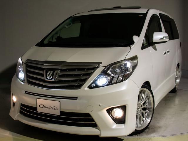 アルファード 240S (禁煙車)(サンルーフ)(社外20インチアルミ&ダウンサス)(両側自動ドア)純正HDDナビ/後席モニター/バックカメラ/クリアランスソナー/ビルトインETC/Bluetooth接続/フルセグTV/(14枚目)