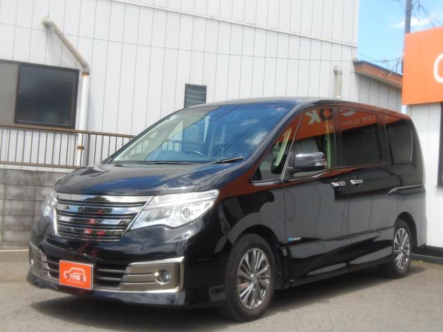 セレナ ライダー　ブラックライン　Ｓ－ハイブリッド　後期型　整備記録簿　禁煙車　両側パワースライドドア　ナビ　ＴＶ　ＤＶＤビデオ　Ｂｌｕｅｔｏｏｔｈ　バックカメラ　フリップダウンモニター　純正フルエアロ　ＬＥＤヘッドライト　修復歴なし　車検整備付き（15枚目）