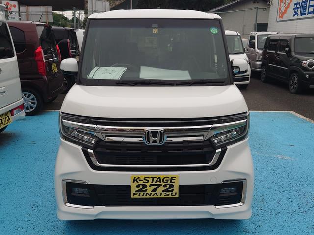 Ｎ－ＢＯＸカスタム Ｌ　令和４年式●走行２３３６７ｋｍ●純正フルセグナビ●ＥＴＣ●バックカメラ●電子制御パーキング●アダプティブクルーズコントロール●ソナーセンサー●シートヒーター●後席テーブル●パワースライドドア（2枚目）