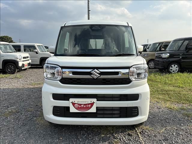 スペーシア ハイブリッドG 届出済未使用車 スズキセーフティサポート 横滑り防止装置 両側スライドドア オートエアコン オートライト プッシュスタート スマートキー パワーウインドウ アイドリングストップ 禁煙車 修復歴無(5枚目)