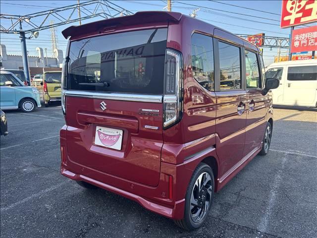 スペーシアカスタム ハイブリッドＸＳ　届出済未使用車　スズキセーフティサポート　横滑り防止装置　両側電動スライドドア　ハイブリッド　オートエアコン　オートライト　プッシュスタート　スマートキー　ＬＥＤヘッドライト　禁煙車　修復歴無（10枚目）