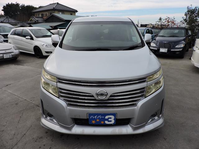 エルグランド ２５０ハイウェイスター　スマートキー　両側パワースライドドア　２２５／５５／１８社外アルミ　タイヤ５分山　ＥＴＣ　前後クリアランスソナー　ＨＤＤナビ　ＣＤ　ＤＶＤ再生　地デジフルセグ　フリップダウンモニター　バックカメラ（2枚目）