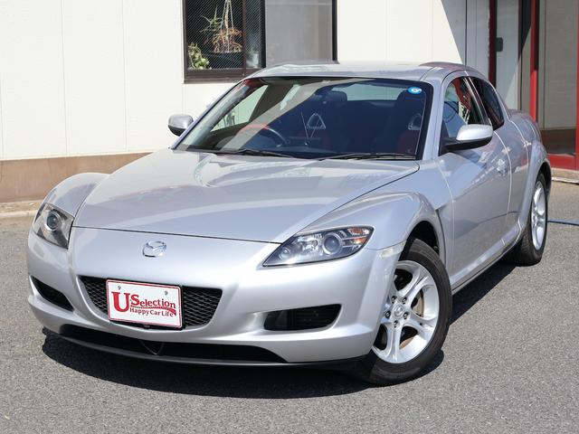 ＲＸ－８ タイプＥ　ステアシフト付６速ＡＴ　社外メモリナビ　バックカメラ　ＣＤチェンジャー　ＢＯＳＥサウンド　クルコン　キーレス　赤黒革パワーシート　ＨＩＤライト　純正１６インチアルミ　フルノーマル　ワンオーナー（5枚目）