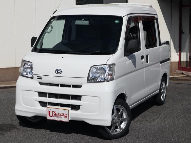 ハイゼットカーゴ デッキバン 5速MT 4WD エアコン パワステ ドアバイザー 純正流用14インチアルミ 夏タイヤ4本新品 スタッドレスタイヤ積込 車検記録簿 軽トラ(5枚目)