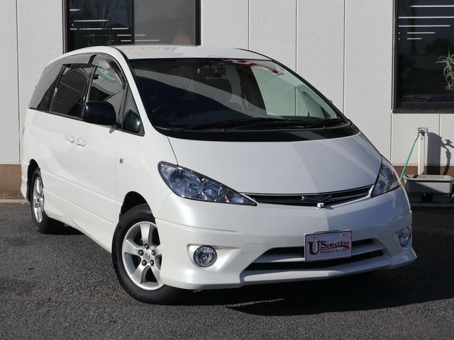 エスティマＴ アエラス　後期型　８人乗り　３列シート　両側スライドドア　純正ＤＶＤナビ　ＭＤ再生　フロント／バックカメラ　キーレス　純正１６インチアルミ　リアスポイラー　ドアバイザー　ＨＩＤライト（6枚目）