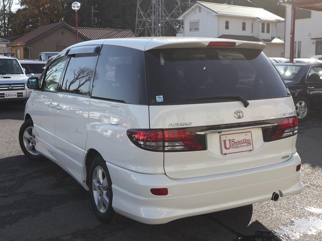 エスティマＴ アエラス　後期型　８人乗り　３列シート　両側スライドドア　純正ＤＶＤナビ　ＭＤ再生　フロント／バックカメラ　キーレス　純正１６インチアルミ　リアスポイラー　ドアバイザー　ＨＩＤライト（8枚目）