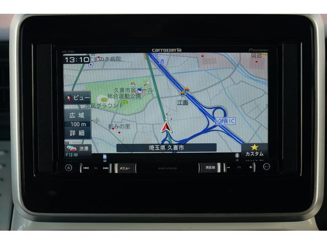 スペーシア ハイブリッドＸ　ユーザー買取車　社外メモリーナビ　ワンセグ　バックカメラ　ＢＬＵＥＴＯＯＴＨ　ＥＴＣ　ドラレコ　両側パワースライド　レーダーブレーキサポート　レーンキープアシスト　コーナーセンサー　シートヒーター（4枚目）