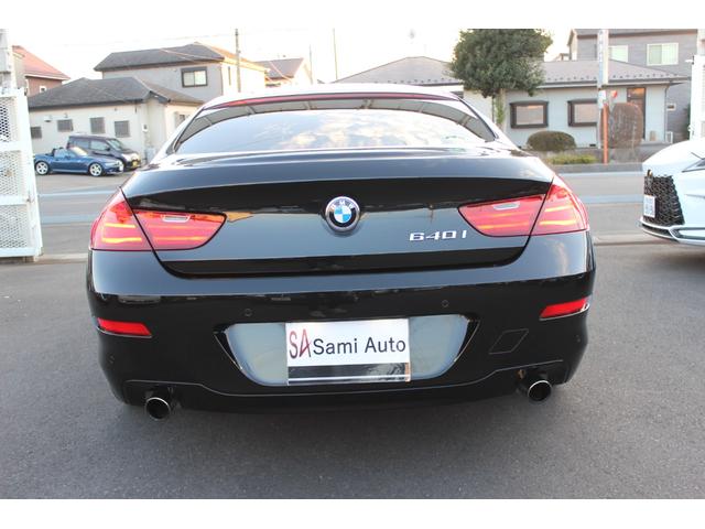 ６シリーズ ６４０ｉグランクーペ　純正ナビ　ＣＤ　黒革シート　純正１９インチＡＷ　パドルシフト　メモリー付きＰシート　シートヒーター　Ｂカメラ　コーナーセンサー　クルコン　アイドリングストップ　Ａライト（5枚目）