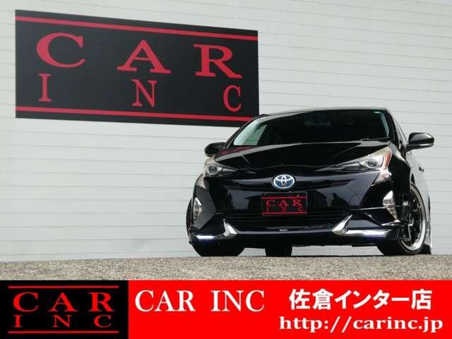 プリウス Ｓ　前後車高調節付き　モデリスタエアロ　プッシュスタート　ステリモ　ＳＤナビ　Ｂｌｕｅｔｏｏｔｈ　ＥＶモード　ドライブモード　ＥＴＣ　純正ＬＥＤヘッドライト　フォグランプ　オートライト　社外１９インチＡＷ（3枚目）