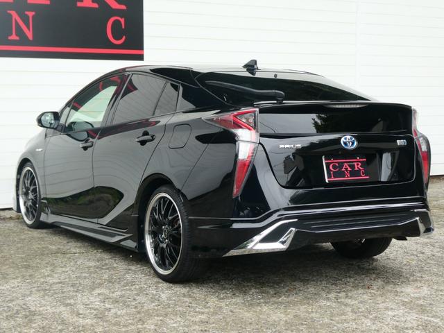 プリウス Ｓ　前後車高調節付き　モデリスタエアロ　プッシュスタート　ステリモ　ＳＤナビ　Ｂｌｕｅｔｏｏｔｈ　ＥＶモード　ドライブモード　ＥＴＣ　純正ＬＥＤヘッドライト　フォグランプ　オートライト　社外１９インチＡＷ（22枚目）