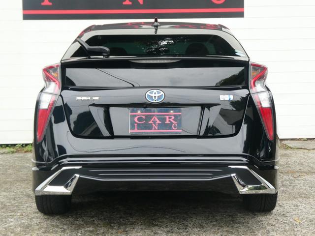 プリウス Ｓ　前後車高調節付き　モデリスタエアロ　プッシュスタート　ステリモ　ＳＤナビ　Ｂｌｕｅｔｏｏｔｈ　ＥＶモード　ドライブモード　ＥＴＣ　純正ＬＥＤヘッドライト　フォグランプ　オートライト　社外１９インチＡＷ（27枚目）