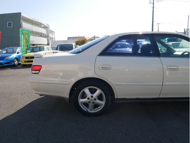 マークII ツアラーS 後期型 1JZ キーレス オートライトHID フォグランプ チルトハンドル 電動格納ミラー 純正16インチアルミ リアスポイラー ライトレベライザー Wエアバック&サイドエアバッグ ABS(27枚目)