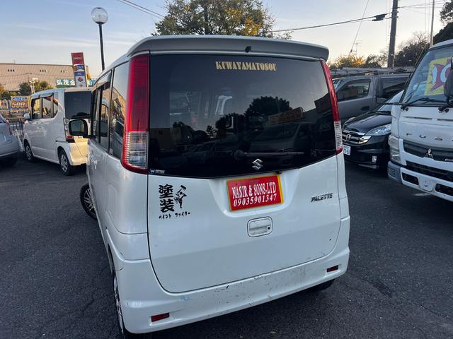 パレット Ｘ　パワーステアリング　パワーウィンドウ　エアバッグ　エアコン　キーレス　スマートキー　バックカメラ　社外ＣＤデッキ　プッシュスタート　左側電動スライドドア　４ＷＤ　社外ＡＷ（3枚目）