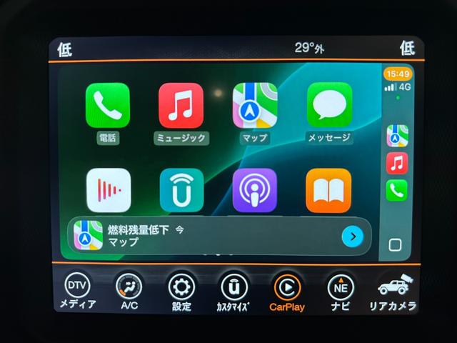 ジープ・ラングラーアンリミテッド サハラ　１年保証付／正規ディーラー車／ワンオーナー／Ｃａｒｐｌａｙ／黒革ヒーター／ステアリングヒーター／Ｂｌｕｅｔｏｏｔｈ＆ＵＳＢ／ＥＴＣ／ＢＳＭ／フルセグ／前後ソナー／前＆横＆後カメラ／純正１８ｉｎｃｈＡＷ（43枚目）