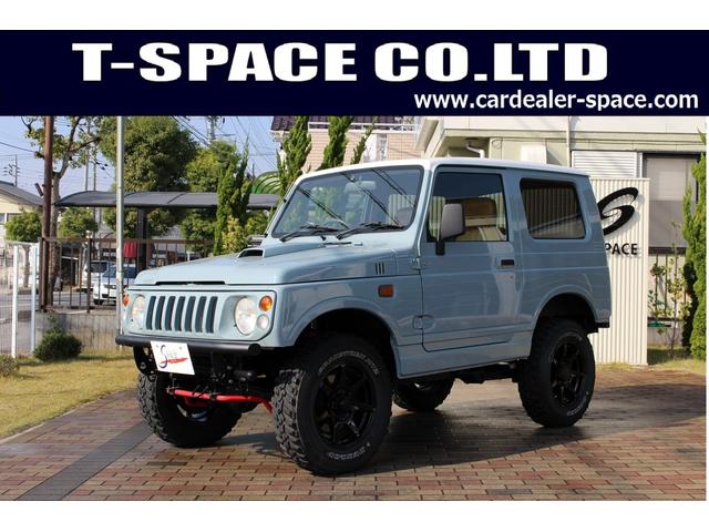 ワイルドウインド JA22最終2型 特別仕様車 アンヴィルグレー/ホワイトルーフ色替車 リフトアップ改 グロスブラック16インチAW GRANDTREK.M/Tタイヤ レトロスタイル新品シートカバー(2枚目)