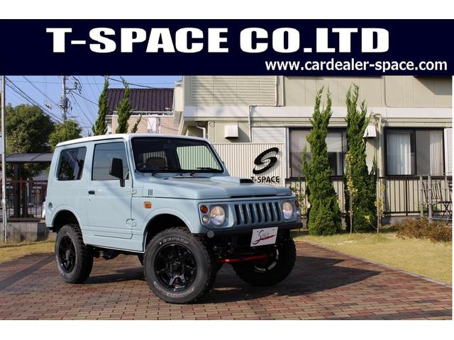 ワイルドウインド JA22最終2型 特別仕様車 アンヴィルグレー/ホワイトルーフ色替車 リフトアップ改 グロスブラック16インチAW GRANDTREK.M/Tタイヤ レトロスタイル新品シートカバー(3枚目)