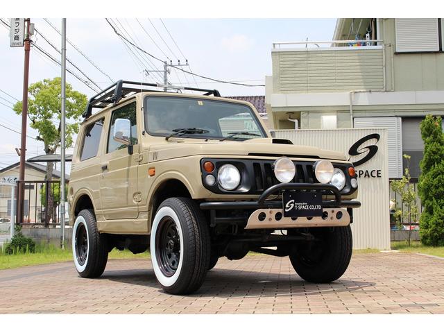 ランドベンチャー 4WD ターボ レトロスタイル サンドベージュ色替車 DAYTONAブラックスチールホイール ホワイトリボンラジアルタイヤ 純正ルーフラック NARDIステアリング レトロ調シートカバー 社外ステレオ(57枚目)