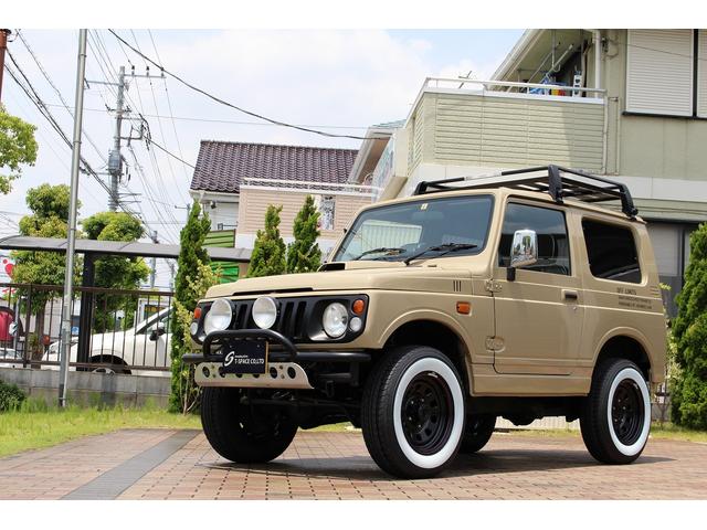 ランドベンチャー 4WD ターボ レトロスタイル サンドベージュ色替車 DAYTONAブラックスチールホイール ホワイトリボンラジアルタイヤ 純正ルーフラック NARDIステアリング レトロ調シートカバー 社外ステレオ(58枚目)