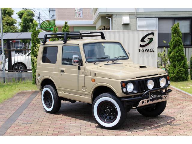 ランドベンチャー 4WD ターボ レトロスタイル サンドベージュ色替車 DAYTONAブラックスチールホイール ホワイトリボンラジアルタイヤ 純正ルーフラック NARDIステアリング レトロ調シートカバー 社外ステレオ(59枚目)