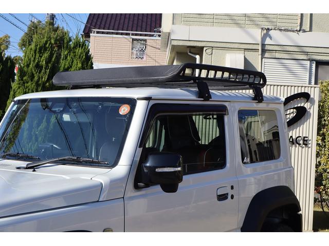 ジムニーシエラ ＪＣ　ＪＡＯＳスポーツカウル　スキッドプレート　丸型ＬＥＤテール　ＢＡＴＴＬＥＺマフラー　ＭＫＷ１６インチＡＷ　ＯＰＥＮＣＯＵＮＴＲＹ．Ｒ／Ｔタイヤ　ＣＡＮＵＳリフトアップ車高調　　ルーフラック　リアラダー（5枚目）