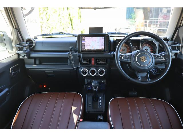 ジムニーシエラ ＪＣ　ＪＡＯＳスポーツカウル　スキッドプレート　丸型ＬＥＤテール　ＢＡＴＴＬＥＺマフラー　ＭＫＷ１６インチＡＷ　ＯＰＥＮＣＯＵＮＴＲＹ．Ｒ／Ｔタイヤ　ＣＡＮＵＳリフトアップ車高調　　ルーフラック　リアラダー（13枚目）