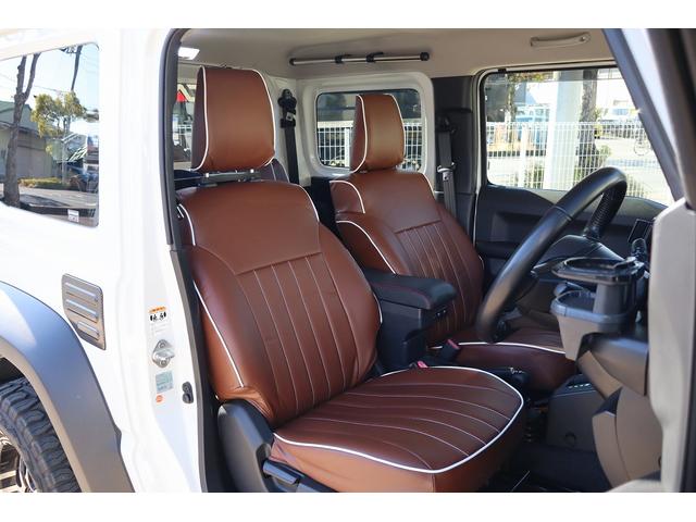 ジムニーシエラ ＪＣ　ＪＡＯＳスポーツカウル　スキッドプレート　丸型ＬＥＤテール　ＢＡＴＴＬＥＺマフラー　ＭＫＷ１６インチＡＷ　ＯＰＥＮＣＯＵＮＴＲＹ．Ｒ／Ｔタイヤ　ＣＡＮＵＳリフトアップ車高調　　ルーフラック　リアラダー（15枚目）