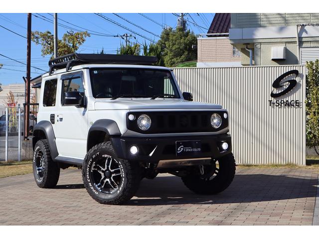 ジムニーシエラ ＪＣ　ＪＡＯＳスポーツカウル　スキッドプレート　丸型ＬＥＤテール　ＢＡＴＴＬＥＺマフラー　ＭＫＷ１６インチＡＷ　ＯＰＥＮＣＯＵＮＴＲＹ．Ｒ／Ｔタイヤ　ＣＡＮＵＳリフトアップ車高調　　ルーフラック　リアラダー（50枚目）