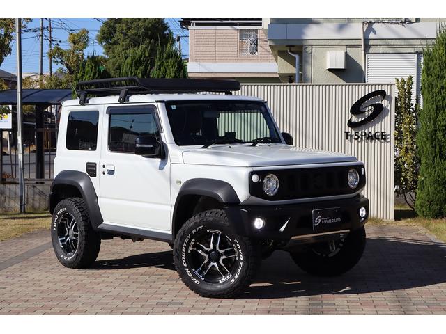 ジムニーシエラ ＪＣ　ＪＡＯＳスポーツカウル　スキッドプレート　丸型ＬＥＤテール　ＢＡＴＴＬＥＺマフラー　ＭＫＷ１６インチＡＷ　ＯＰＥＮＣＯＵＮＴＲＹ．Ｒ／Ｔタイヤ　ＣＡＮＵＳリフトアップ車高調　　ルーフラック　リアラダー（54枚目）