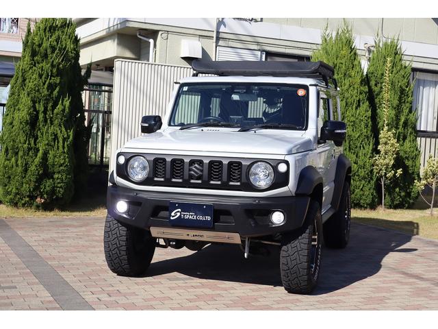 ジムニーシエラ ＪＣ　ＪＡＯＳスポーツカウル　スキッドプレート　丸型ＬＥＤテール　ＢＡＴＴＬＥＺマフラー　ＭＫＷ１６インチＡＷ　ＯＰＥＮＣＯＵＮＴＲＹ．Ｒ／Ｔタイヤ　ＣＡＮＵＳリフトアップ車高調　　ルーフラック　リアラダー（57枚目）