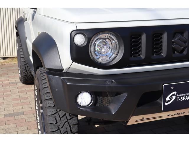 ジムニーシエラ ＪＣ　ＪＡＯＳスポーツカウル　スキッドプレート　丸型ＬＥＤテール　ＢＡＴＴＬＥＺマフラー　ＭＫＷ１６インチＡＷ　ＯＰＥＮＣＯＵＮＴＲＹ．Ｒ／Ｔタイヤ　ＣＡＮＵＳリフトアップ車高調　　ルーフラック　リアラダー（58枚目）